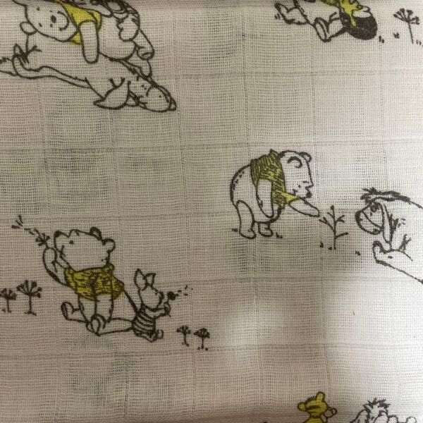 くまのプーさん ダブルガーゼ 生地 はぎれ 50×70センチ