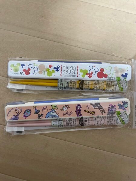 ディズニー 箸&箸ケース 2個セット ミッキー アリス