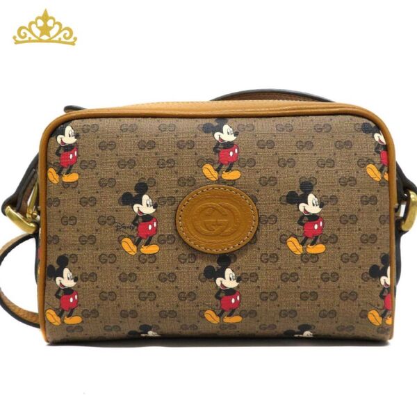 GUCCI GGスプリーム ショルダーバッグ ディズニー グッチ ミッキーマウス コラボ 斜め掛け クロスボディ