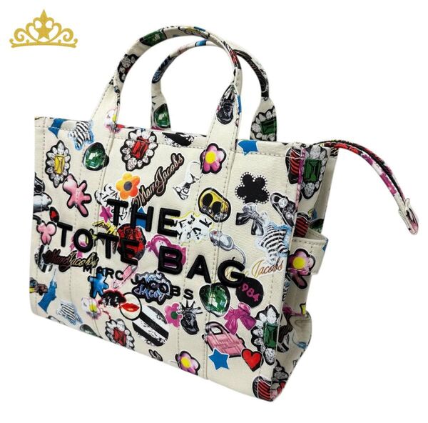 MARC JACOBS マークジェイコブス キャンバス マルチカラー トートバッグ レディース