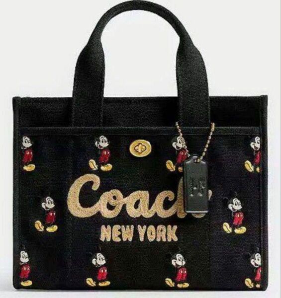 新品【DISNEY X COACH】カーゴ トートバッグ26 ミッキーマウス コーチ オンライン限定