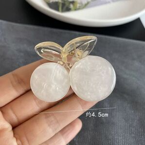 バレッタ ヘアアクセサリー 髪飾り 髪留め 結婚式 ヘアピン ヘアクリップ 小さめ 上品 マーメイド ホワイトエクストリーム
