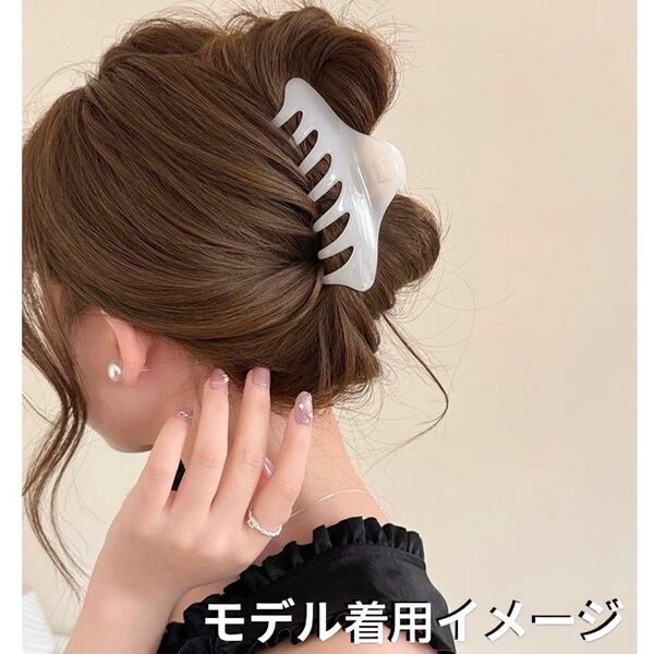 べっこう風 シンプル アセテート バンスクリップ ヘアクリップ
