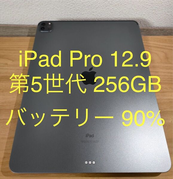 iPad Pro 12.9インチ 第5世代 Wi-Fiモデル 256GB M1チップ スペースグレイ ケース付き動作確認済み