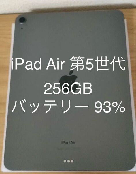 iPad Air 第5世代 Wi-Fiモデル 256GB スペースグレイ A2588 M1チップ 動作確認済み