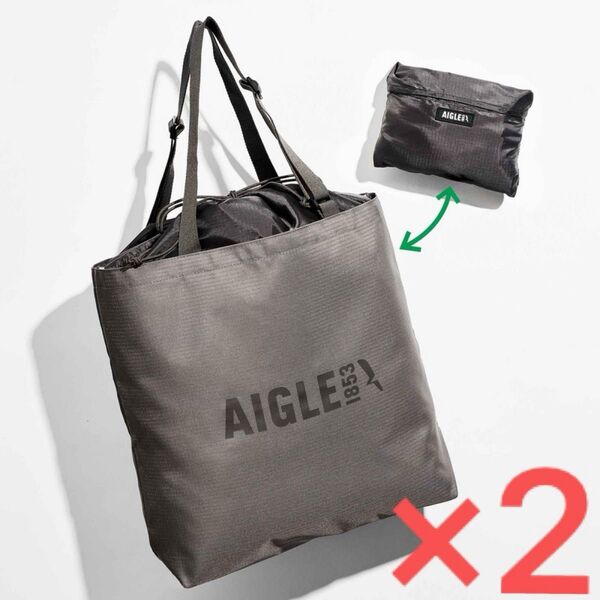 AIGLE エーグル パッカブルトートバッグ 2点まとめ 新品未使用 男女兼用