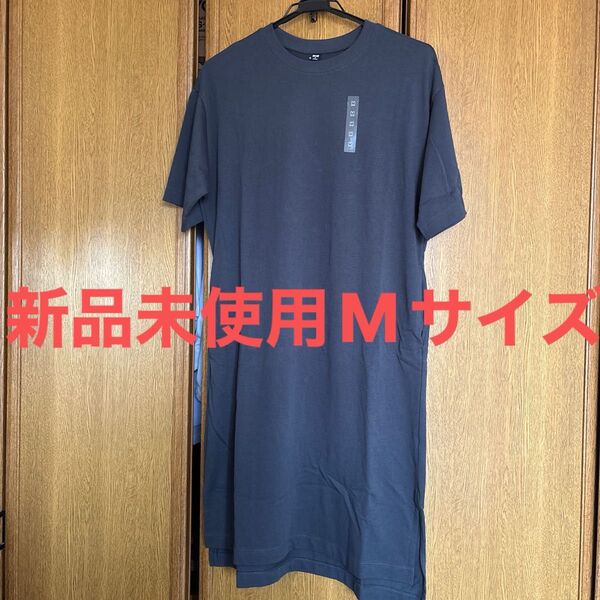 ユニクロ クルーネックダークグレー Mサイズ 半袖Tワンピース