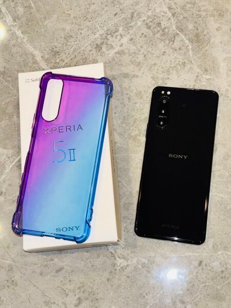 SONY Xperia5 II (美品) SIMフリー 128GB ソニー ブラックアンドロイドエクスペリアソフトバンク