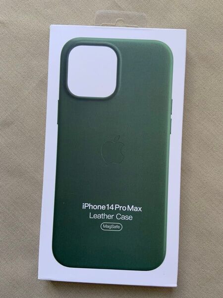 純正iPhone14 Pro Max レザーケース フォレストグリーンApple新品