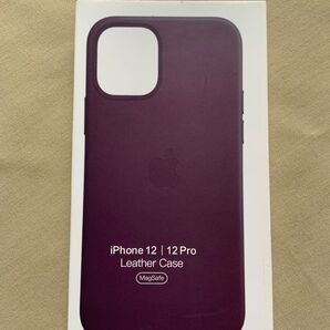 iPhone 12/12Pro レザーケース正規品ディープバイオレット未使用