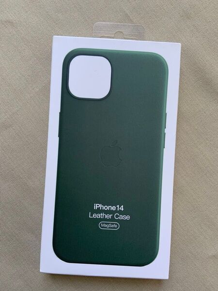 正規品iPhone 14 レザーケースApple新品フォレストグリーン ⑥