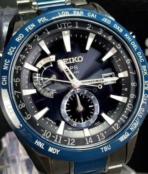 セイコー SEIKO アストロン ASTRON メンズ GPSソーラー電波時計 チタンセラミックブルー7Xシリーズ SBXA019