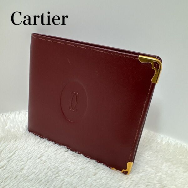 極美品 Cartier マストライン 二つ折り財布 BL8457