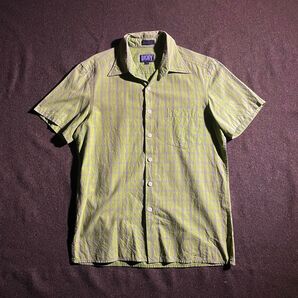 90s 香港製 DKNY ダナキャラン チェック柄 ボックス 半袖シャツ M