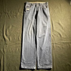 90s- ROCA WEAR 墨黒 バギー ワイドデニム 32