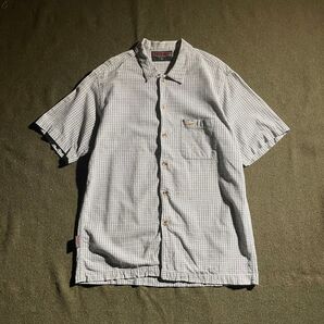 90s VINTAGE VANS ボックス チェック柄 半袖シャツ L相当