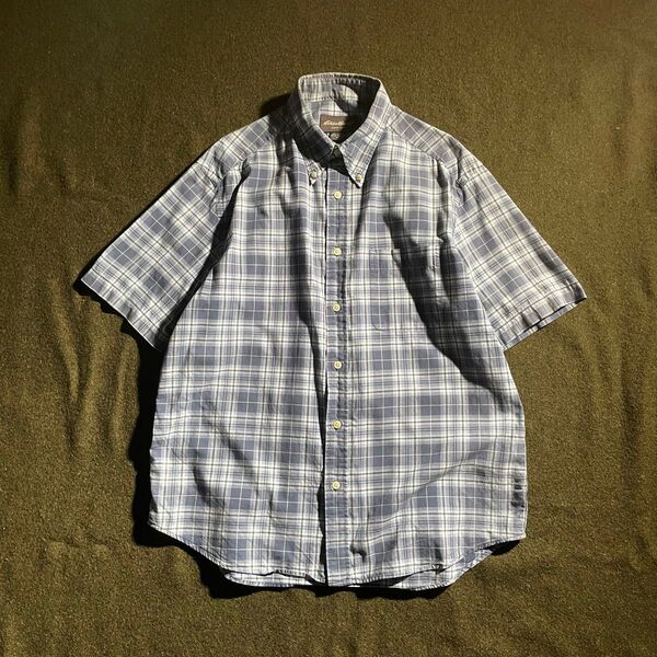 90s Eddie Bauer チェック柄 半袖シャツ M