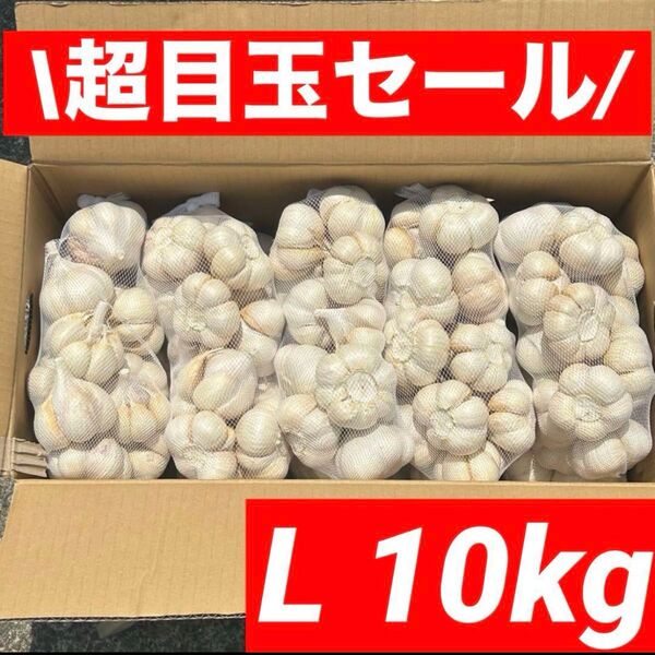 【超目玉セール】青森県産 にんにく L 10kg福地ホワイト六片 加工オススメ
