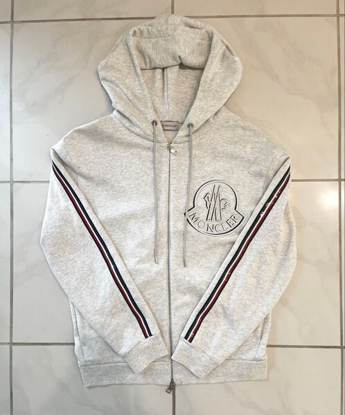 【超美品】MONCLER モンクレール ジップアップパーカー グレー