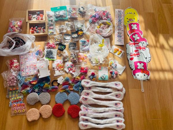 DIY 手作り 雑貨 シール おもちゃ ヘアピン ヘアゴム パーツなど まとめ売り おまけあり