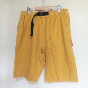 【М】マナスタッシュ ヘンプ ショートパンツ からし色