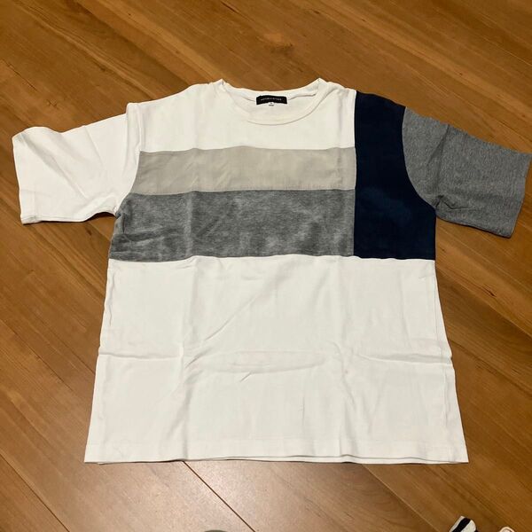 メンズ ボーダー Tシャツ Mサイズ ホワイト グレー ネイビー