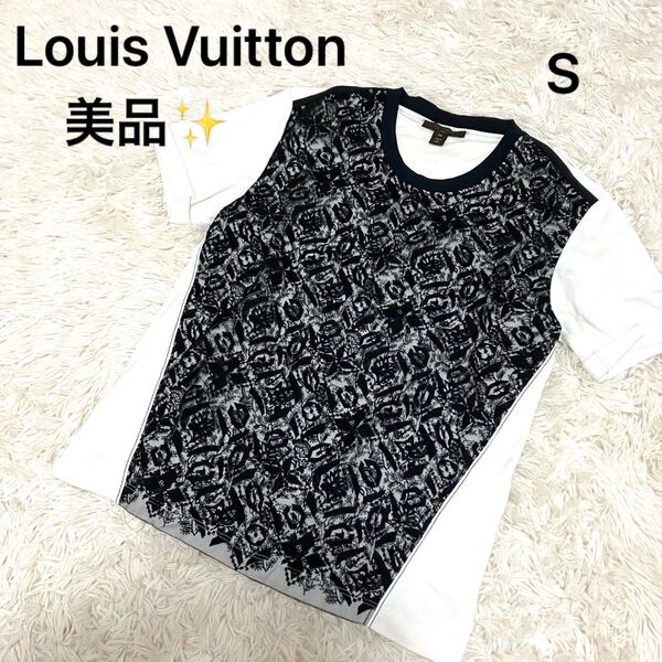 【美品】ヴィトン モノグラム レース Tシャツ レディース