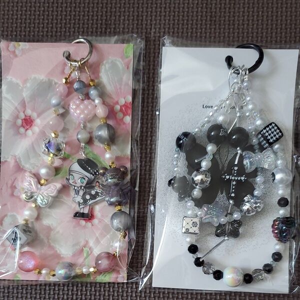 ストラップ キーホルダー ハンドメイド 2本セット