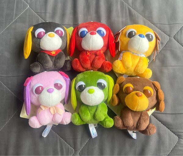 お茶犬 マスコット 全6種セット!! お座り ぬいぐるみ