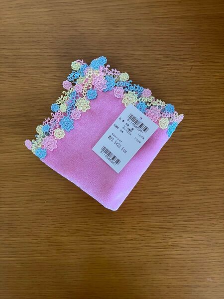 近沢レースハンカチ コンフェイト・ホットピンク
