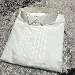 新品未使用 ウィングカラーシャツ 結婚式 白無地 7号