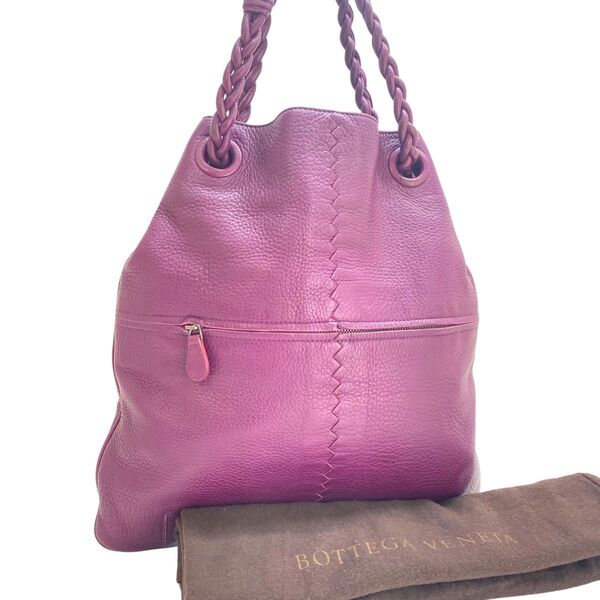 ボッテガヴェネタ パープルハンドバッグ トートバッグ イントレチャート bottega veneta レザー