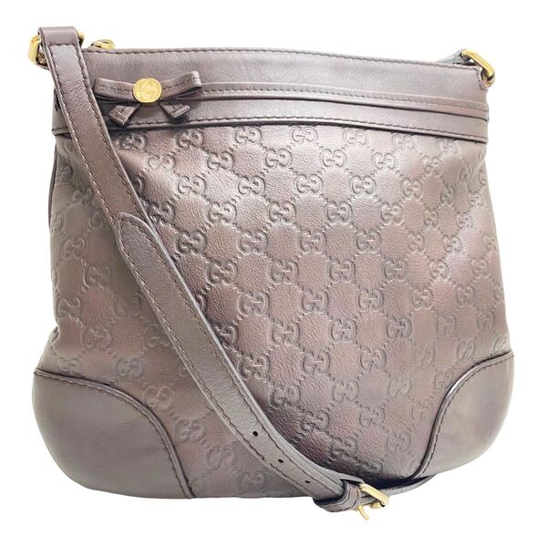 GUCCI ショルダーバッグ GGシマ プリンシー メイフェア リボン ブラウン グッチ