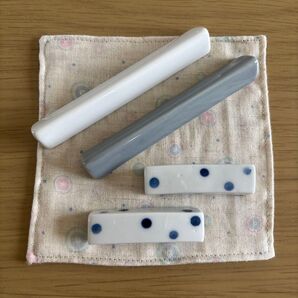 本日28日まで 値下げ 箸置き4個セット 水玉模様