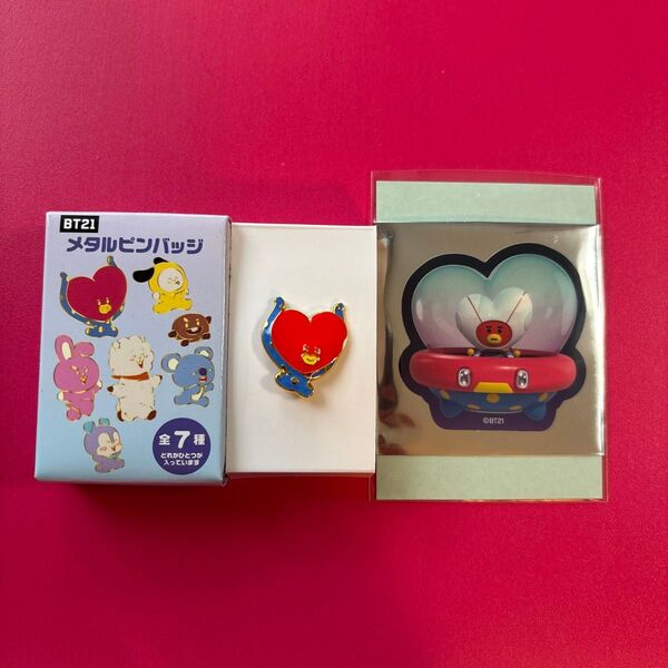 BT21 TATA ランダムピンズ メタルピンバッジ ステッカー