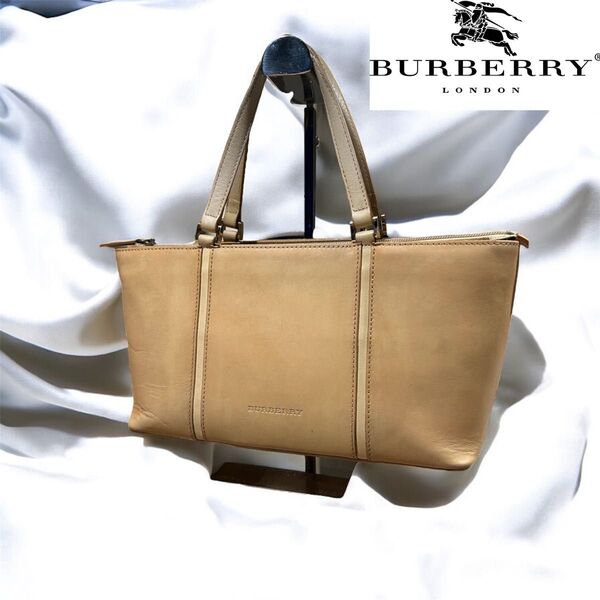 Burberry バーバリー ハンドバッグ 牛革 キャメル