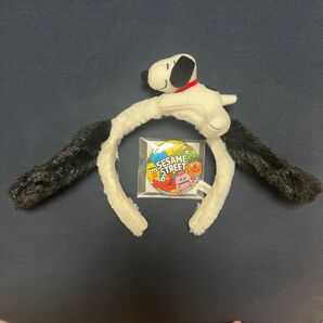 USJ スヌーピー カチューシャ セサミストリート 缶バッジ付