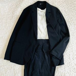 ユニクロ セオリー セットアップ ジャケット パンツ 黒 L
