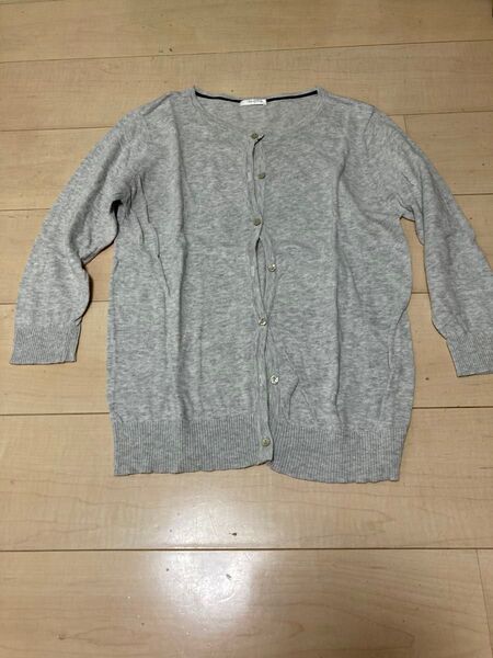 長袖カーディガン グレー レディース