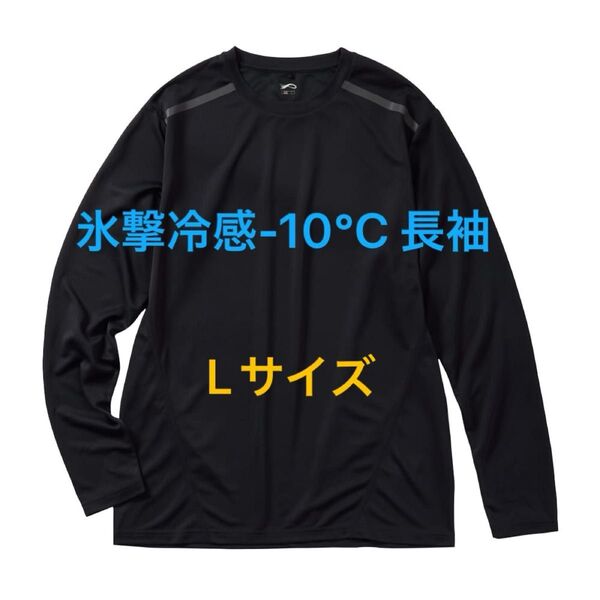 ワークマン Lサイズ 氷撃冷感 -10℃ 長袖 Tシャツ 黒 ブラック