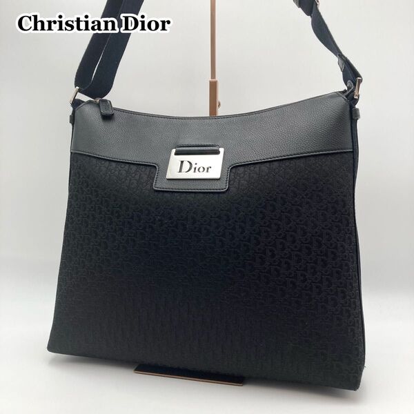 【超美品・使用感少ない】Christian Dior ディオール ストリートシック ショルダーバッグ 黒 オブリーク トロッター