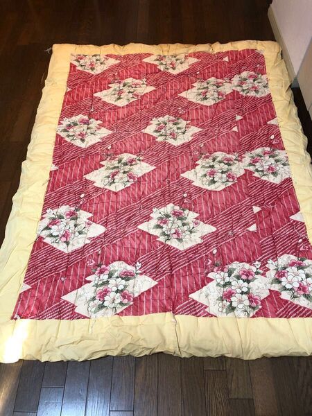 掛け布団 シングル レトロ 掛け布団 シングル 和柄 ピンク 花柄