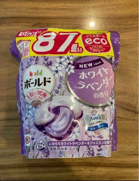 P&G ボールド ジェルボール ホワイトラベンダー&ジャスミン 詰め替え 87個