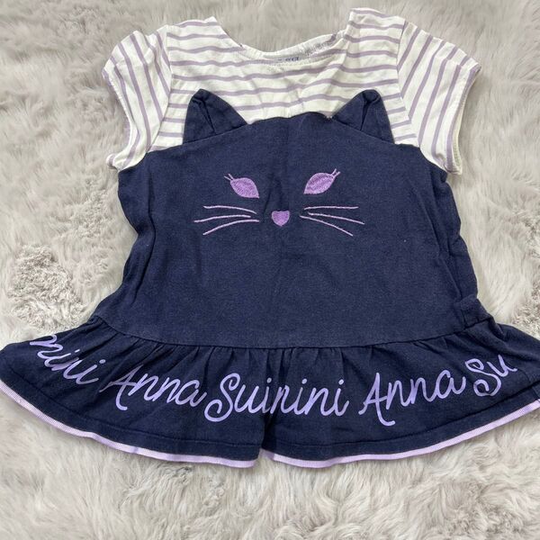 キッズ子ども女の子ベビー半袖Tシャツ90センチ アナスイミニ ANNA SUI mini 子供服 トップス ナルミヤ