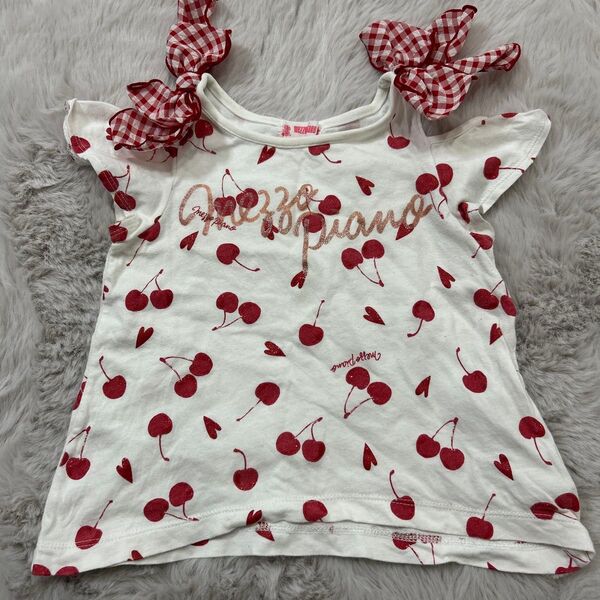 キッズ子ども女の子ベビー服トップス半袖Tシャツ90センチ メゾピアノ mezzo piano ナルミヤ