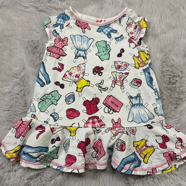 キッズ子ども女の子ベビー服半袖ワンピース90センチメゾピアノmezzo piano 子供服 夏服ガールズ
