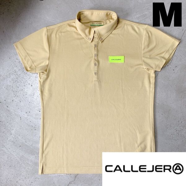 【美品】CALLEJERA カジェヘラ ポロシャツ サイズ4 ゴルフウェア ベージュ
