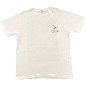 ★アート ロゴTシャツ ホワイト Mサイズ 古着★z3255