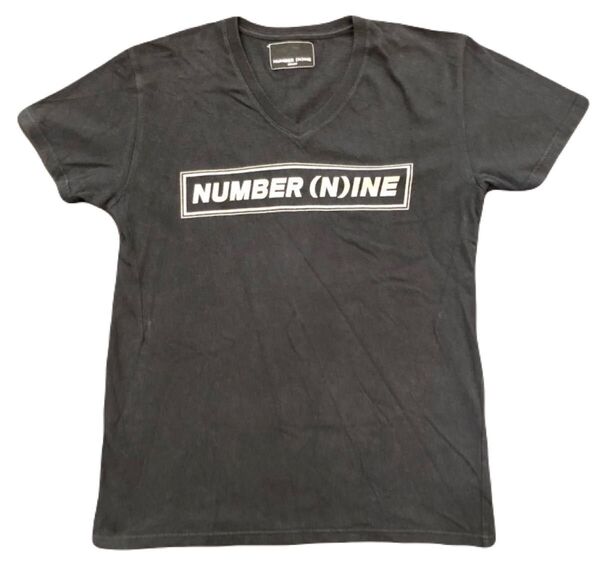 ★ナンバーナイン NUMBER (N)INE VネックTシャツ ブラック Lサイズ★z3169