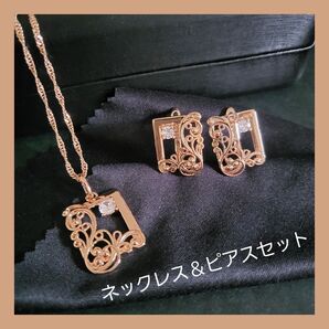 【新品】【値下】【まとめ売】ピアス&ネックレス セット ローズゴールド